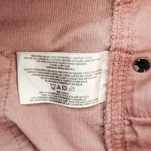 GAP Women Shorts Stretch 12 Corduroy Pastel Raw Hem Farmer's Daughter Romantic - Picture 6 of 12